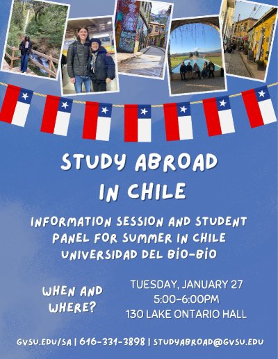 VIRTUAL - Study Abroad in Chile - Info Session